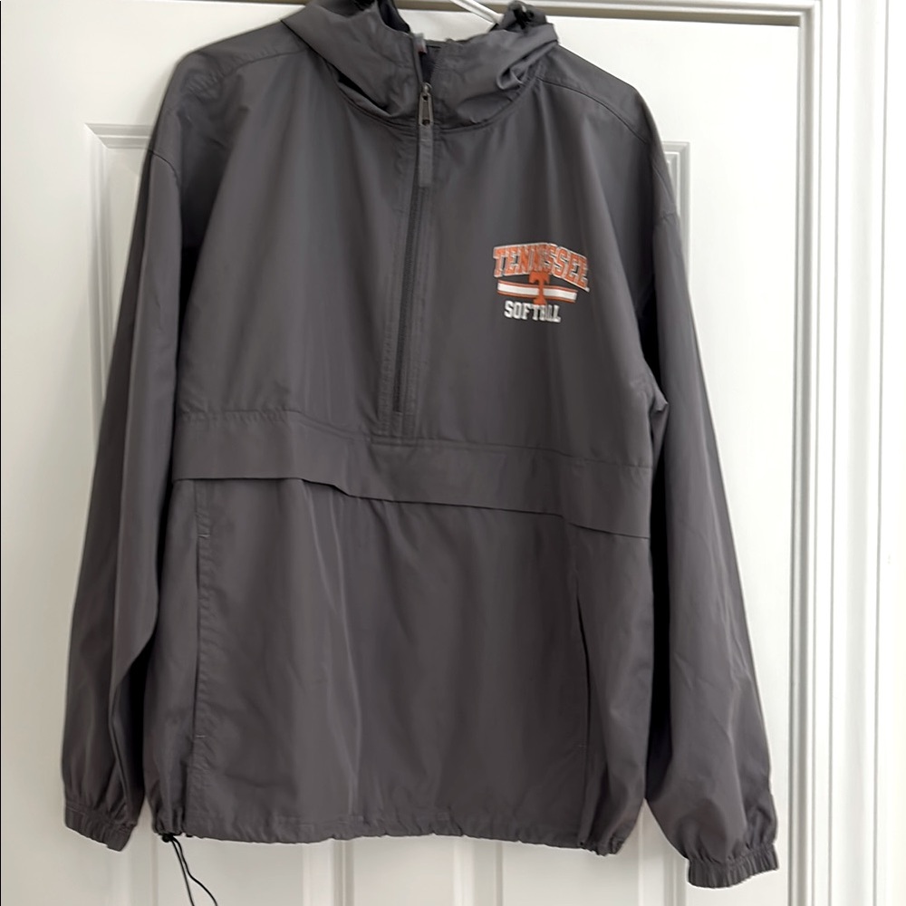 University of Tennessee Softball Gray Windbreaker. Size L